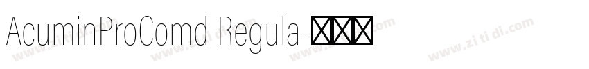 AcuminProComd Regula字体转换